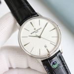 Vacheron Constantin Patrimony 85180 40*9mm 9015 Movement Black/Brown Calfskin Leather Strap Watch